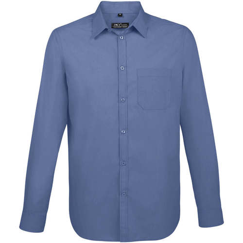 Textil Homem Camisas mangas comprida Sols BALTIMORE FIT AZUL Azul