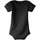 Roupa de interior Rapaz Camisolas de interior Sols BAMBINO NEGRO-BODY BEBÉ 100% algodón peinado Ringspun Preto