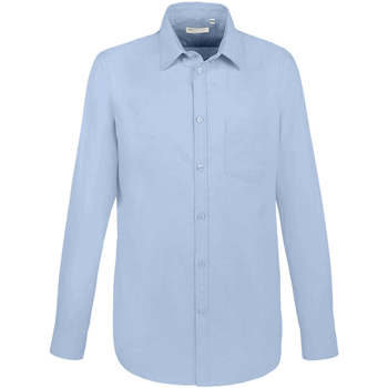 Textil Homem Camisas mangas comprida Sols BOSTON FIT Azul Azul