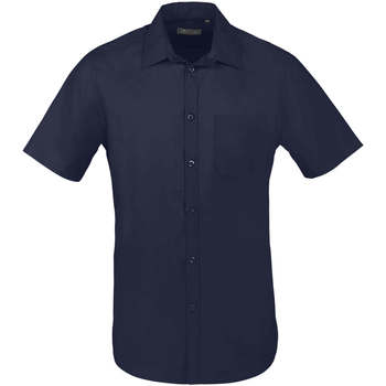 Textil Homem Camisas mangas curtas Sols BRISTOL FIT Azul Oscuro Azul