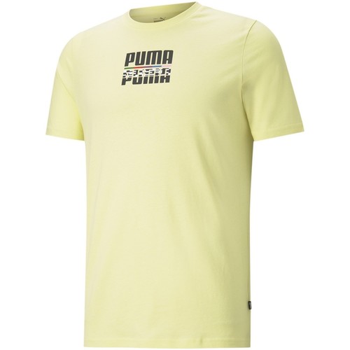 Textil Homem T-Shirt mangas curtas Puma 587768-40 Amarelo