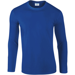 Textil Homem T-shirt mangas compridas Gildan 64400 Azul