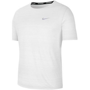 Textil Homem T-Shirt mangas curtas Nike lacrosse Drifit Miler Branco