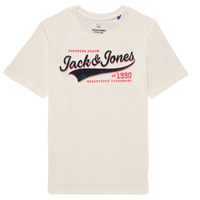 Textil Rapaz T-Shirt mangas curtas Jack & Jones JJELOGO TEE SS Branco