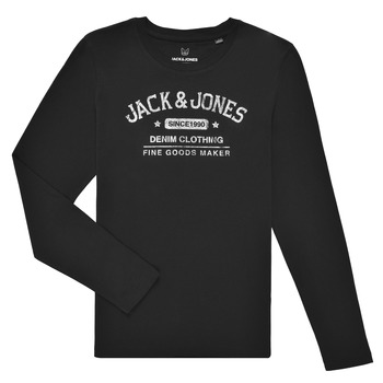 Textil Rapaz T-shirt mangas compridas Jack & Jones JJEJEANS TEE LS Preto