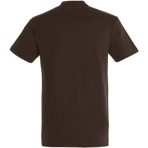 Sols IMPERIAL camiseta color Chocolate-100% algodón semi-peinado Castanho