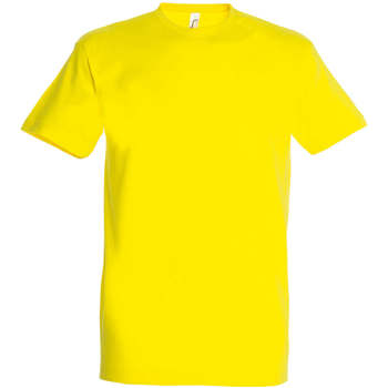 Textil Mulher Jack & Jones Crew Neck Erkek Lacivert T-Shirt Sols IMPERIAL camiseta color Limon Amarelo