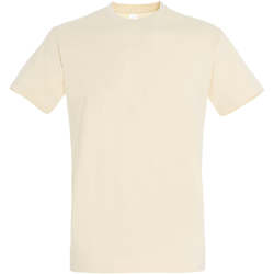 Textil Mulher T-Shirt mangas curtas Sols IMPERIAL camiseta color Crema Bege
