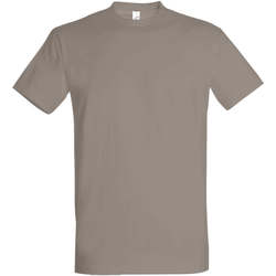 Textil Mulher T-Shirt mangas curtas Sols IMPERIAL camiseta color Gris Claro Cinza