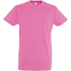 Textil Mulher T-Shirt gentleman mangas curtas Sols IMPERIAL camiseta color Rosa Orquidea Rosa