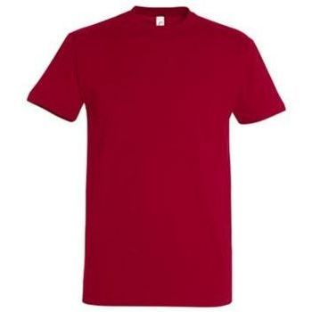 Textil Mulher T-Shirt mangas curtas Sols IMPERIAL camiseta color Rojo Tango-100% algodón Vermelho