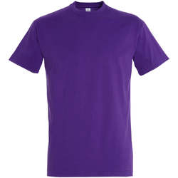 Textil Mulher T-Shirt gentleman mangas curtas Sols IMPERIAL camiseta color Morado Oscuro Violeta