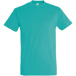 Textil Mulher T-Shirt mangas curtas Sols IMPERIAL camiseta color Azul Caribeño Azul