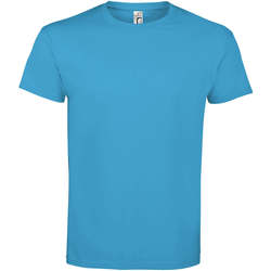 Textil Mulher T-Shirt mangas curtas Sols IMPERIAL camiseta color Aqua Azul
