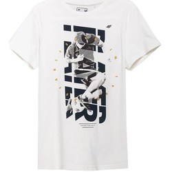 Textil Homem T-Shirt mangas curtas 4F TSM011 Branco