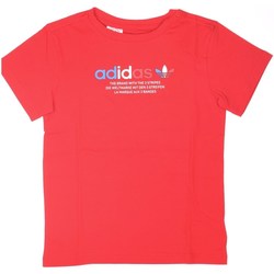 Textil Criança T-Shirt mangas curtas adidas Originals GN7480 Vermelho