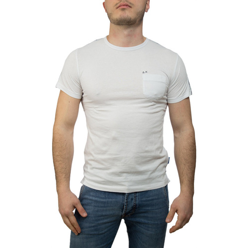 Textil Homem T-shirts e Pólos Sun68 T19104 Branco