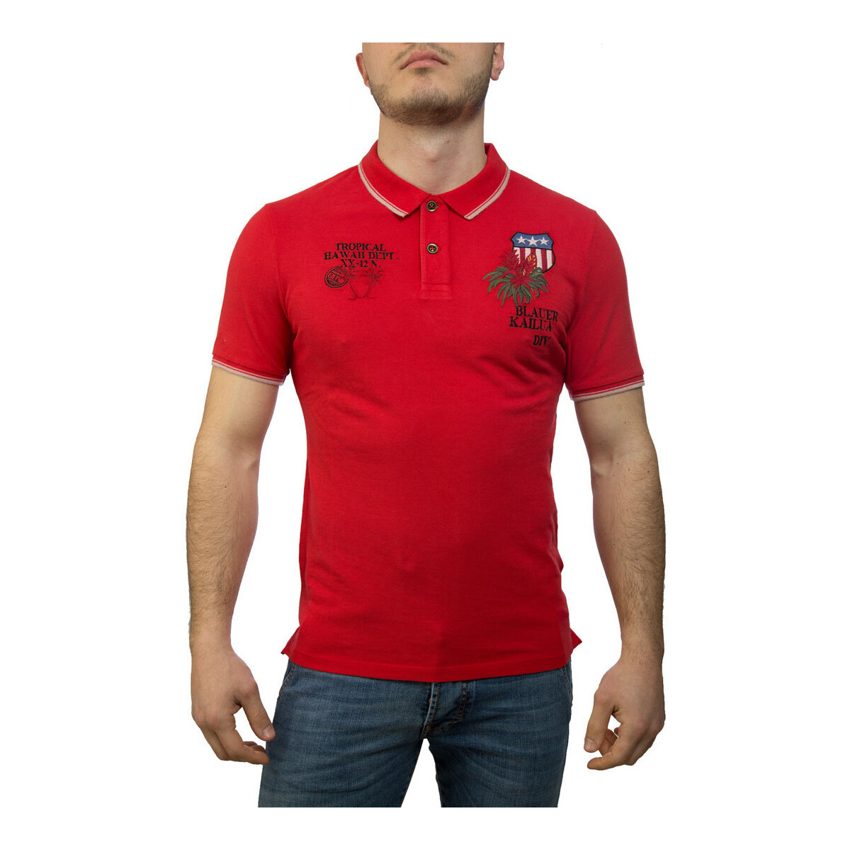 Textil Homem T-shirts e Pólos Blauer 19SBLUT02127 Vermelho
