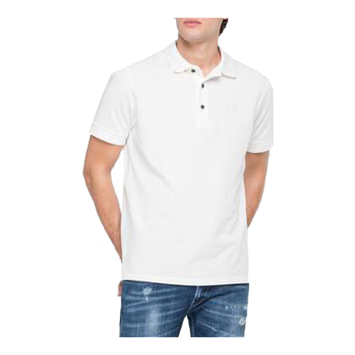 Textil Homem T-shirts e Pólos Replay M307022696G Branco