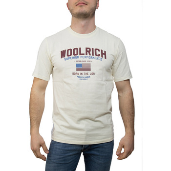Textil Homem T-shirts e Pólos Woolrich W0TEE1158 Branco