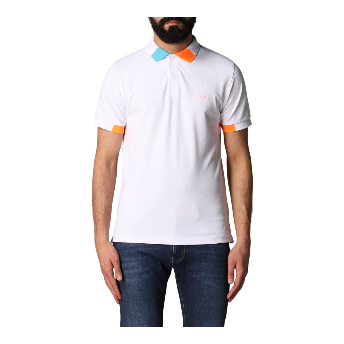 Textil Homem T-shirts e Pólos Sun68 A30117 Branco
