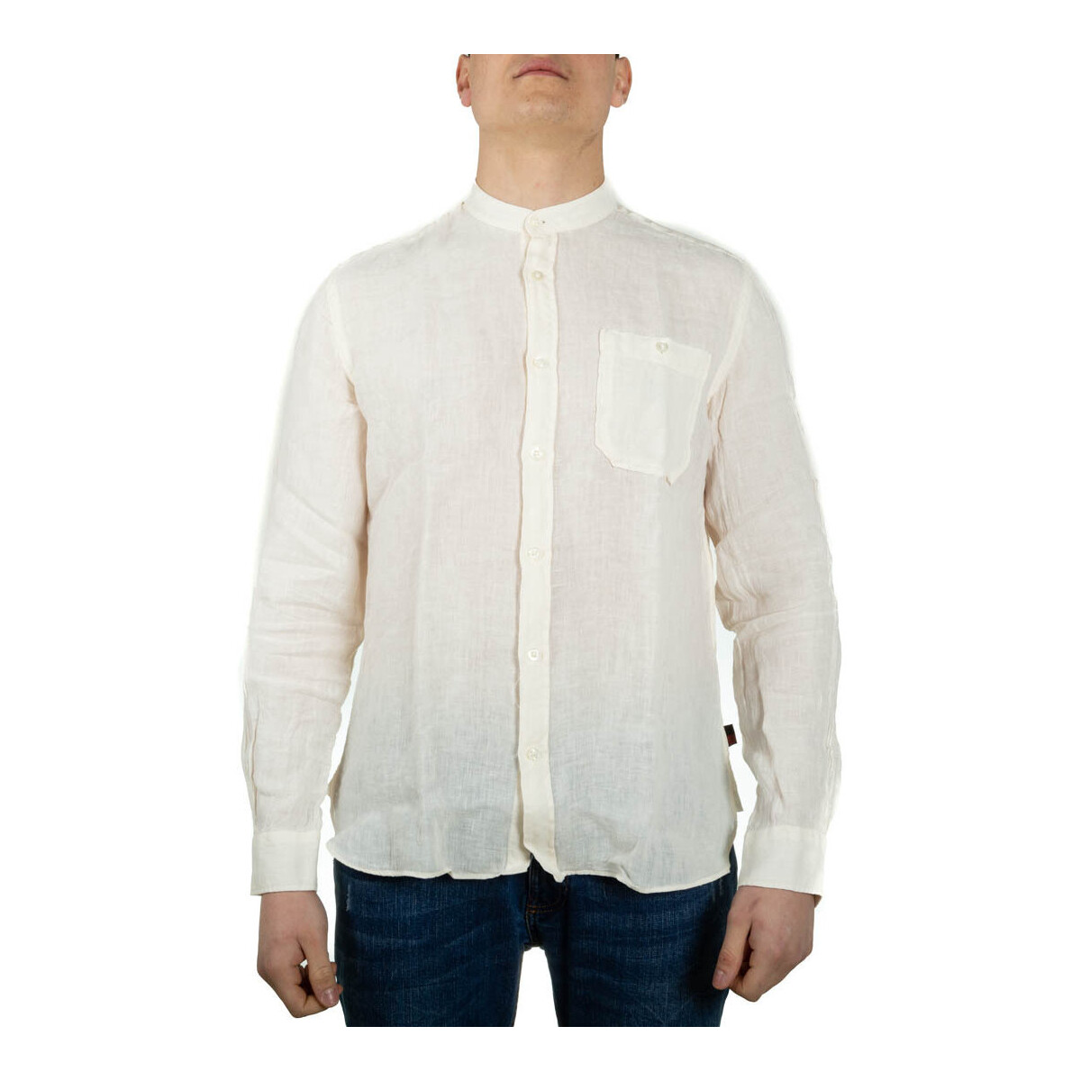Textil Homem Camisas mangas comprida Woolrich WOSI0028MR Branco