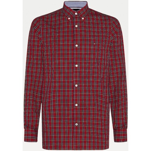 Textil Homem Camisas mangas comprida Tommy Hilfiger MW0MW15052 Vermelho