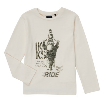 Textil Rapaz T-shirt mangas compridas Ikks CERISE Branco
