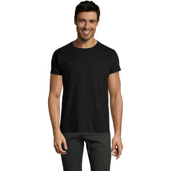 Textil Homem T-Shirt mangas curtas Sols Camiseta IMPERIAL FIT color Negro Preto