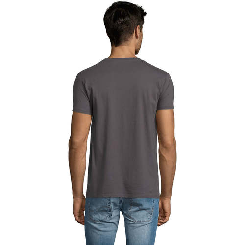 Sols Camiseta IMPERIAL FIT color Gris oscuro-100% algodón Cinza