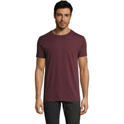 Textil Homem T-Shirt mangas curtas Sols Camiseta IMPERIAL FIT color Oxblood Outros