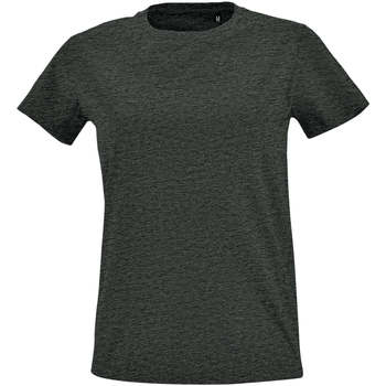Textil Mulher T-Shirt mangas curtas Sols Camiseta IMPERIAL FIT color Antracita Gris