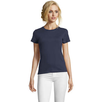 Textil Mulher Ofereça cheques-prenda de 30€ a 150 de senhora Sols Camiseta IMPERIAL FIT color Denim Azul