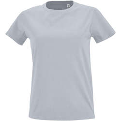 Textil Mulher T-Shirt mangas curtas Sols Camiseta IMPERIAL FIT color Gris  puro Gris