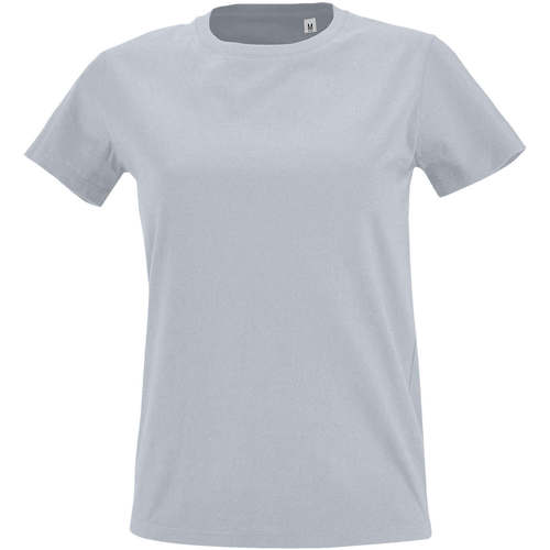 Textil Mulher T-Shirt mangas curtas Sols Camiseta IMPERIAL FIT color Gris  puro Cinza