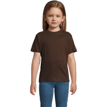 Textil Criança T-Shirt mangas curtas Sols Camista infantil color chocolate Marrón