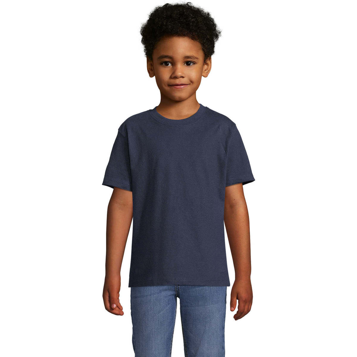 Textil Criança T-Shirt mangas curtas Sols Camista infantil V-NECK French Marino Azul