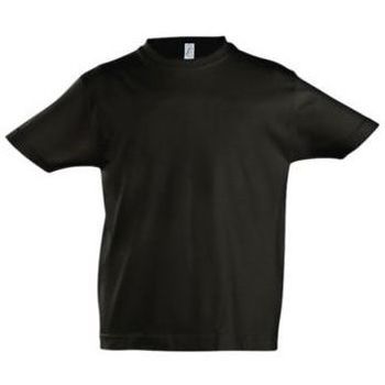 Textil Criança T-Shirt mangas curtas Sols Camista infantil color Negro profundo Preto