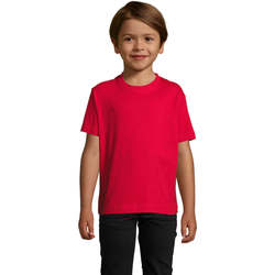 Textil Criança T-Shirt mangas curtas Sols Camista infantil color Rojo Rojo