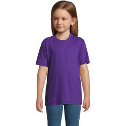 Textil Criança T-Shirt mangas curtas Sols Camista infantil color Morado Violeta