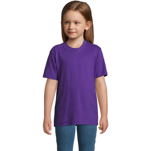 Textil Criança Regent Fit Camiseta Manga Sols Camista infantil color Morado Violeta