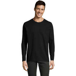 Textil Homem Comfy & Casual Sols Camiseta manga larga Negro