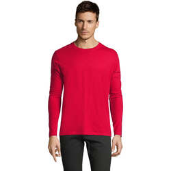 Textil Homem T-shirt mangas compridas Sols Camiseta manga larga Rojo