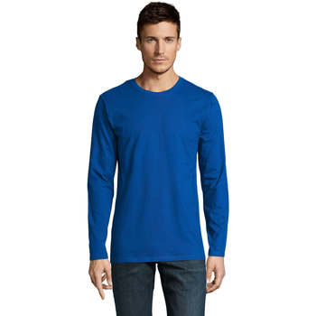 Textil Homem Iluminação de exterior Sols Camiseta manga larga Azul