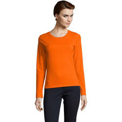 Textil Mulher Comfy & Casual Sols Camiseta imperial Women Naranja