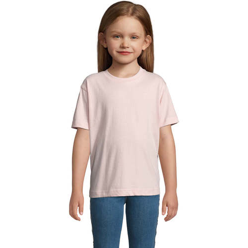 Textil Criança T-Shirt mangas curtas Sols Camista infantil color Rosa médio Rosa