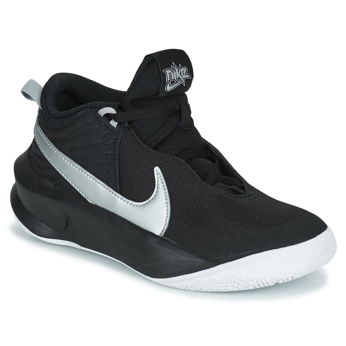 Sapatos Criança Sapatilhas de cano-alto Nike TEAM HUSTLE D 10 (GS) Preto / Prateado