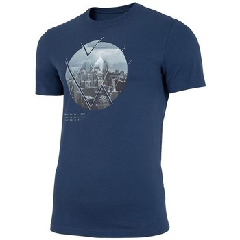 Textil Homem T-Shirt mangas curtas 4F TSM023 Azul marinho