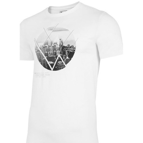 Textil Homem T-Shirt mangas curtas 4F TSM023 Branco