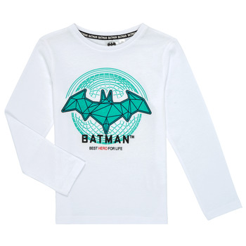 Textil Rapaz T-shirt mangas compridas TEAM HEROES  TEE BATMAN Branco